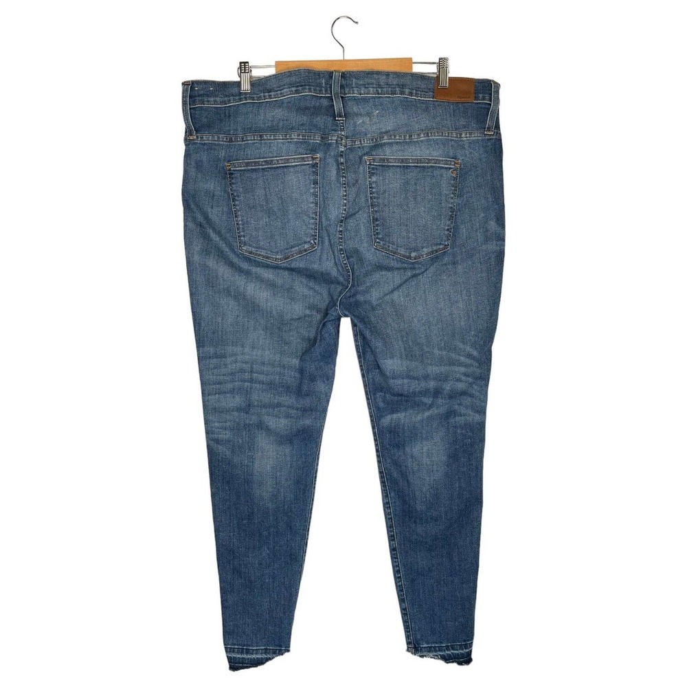 Madewell Jeans Womens 36 10 Inch High Rise Skinny Drop Step Hem Raw Denim Blue - Picture 9 of 16